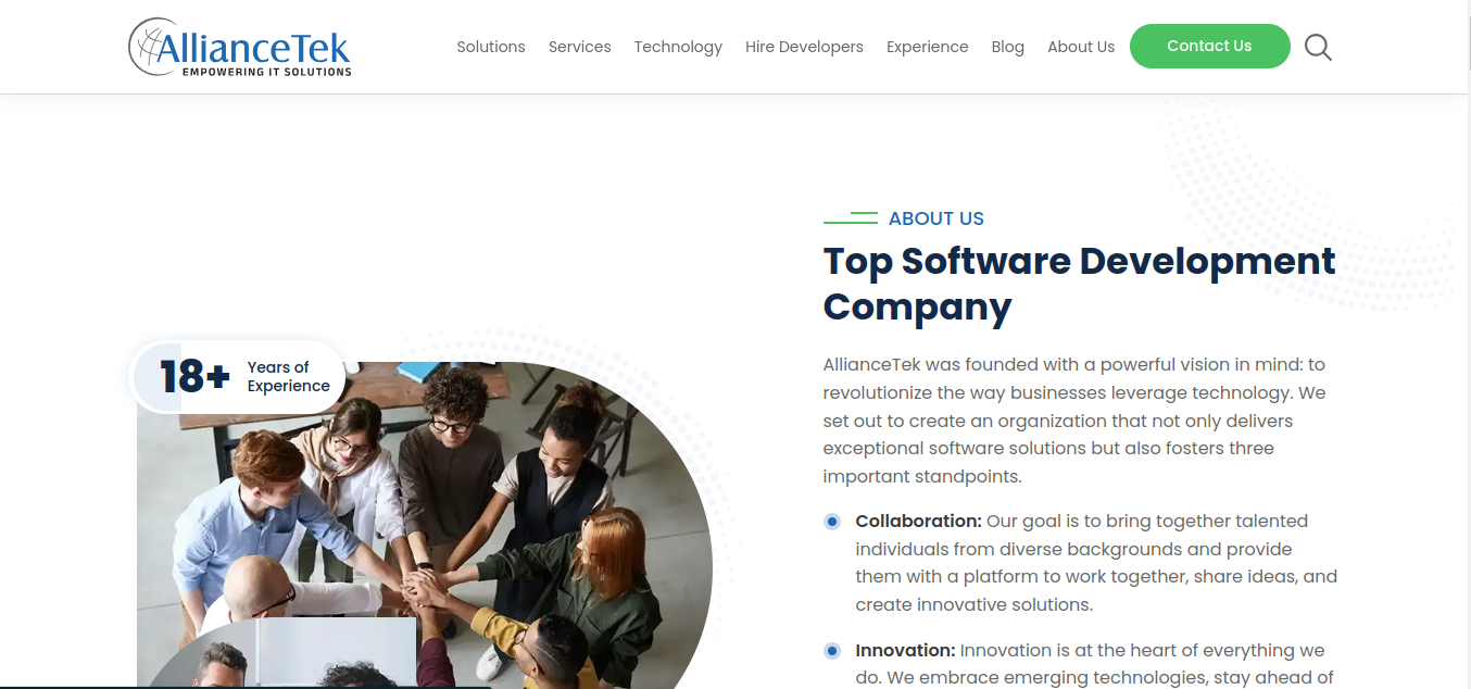 a snapshot of the company mentioned under the list of top software development companies from India